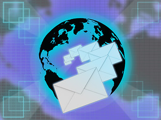 Image showing Mail coming out of the globe.