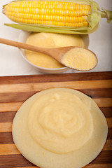 Image showing polenta corn maize flour cream