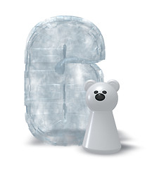 Image showing ice number and polar bear