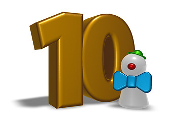 Image showing number and clown