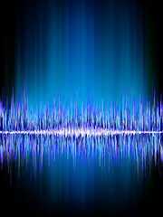 Image showing Sound waves oscillating on black. EPS 8