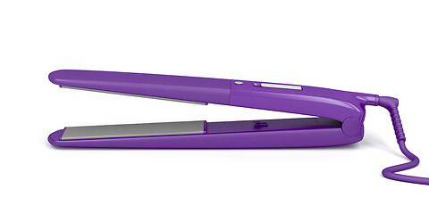 Image showing Purple hair straightener