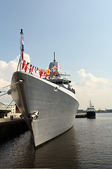 Image showing Frigate at the pier