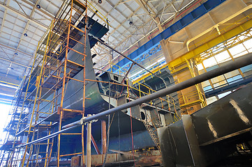 Image showing Ship building 