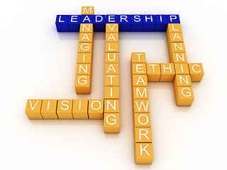 Image showing 3d Leadership in word cloud 