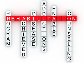 Image showing Rehabilitation medical message concept.