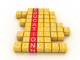 Image showing Education Toy Blocks (colorful cubes buzzword series) 