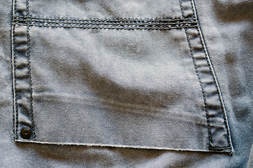 Image showing bright jeans trousers pocket piece background 