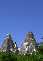 Image showing Ancient cave houses in Cappadocia. 