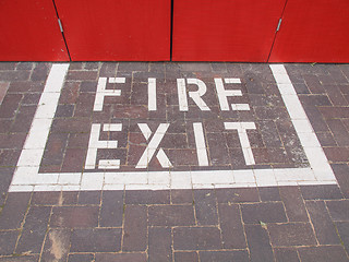 Image showing Fire exit sign