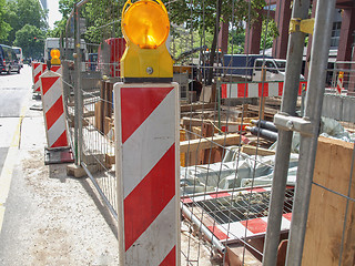 Image showing Road work building site