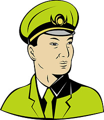 Image showing Asian military officer