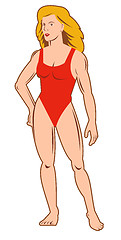 Image showing female wearing swimsuit 