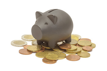 Image showing Black piggy bank 