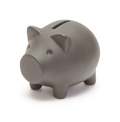 Image showing Black piggy bank 