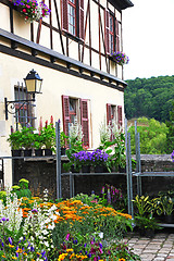 Image showing Germany. Tubingen. Bebenhausen Abbey in flowers