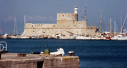 Image showing harbour of Rhodos