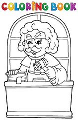Image showing Coloring book judge theme 1