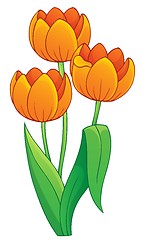 Image showing Image with tulip flower theme 1