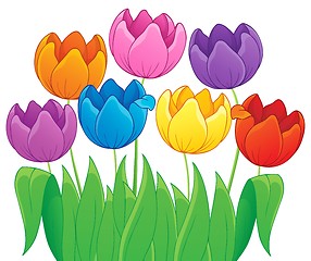 Image showing Image with tulip flower theme 4