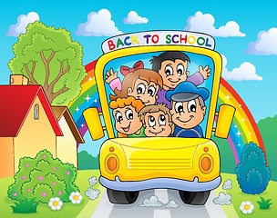 Image showing Image with school bus theme 4