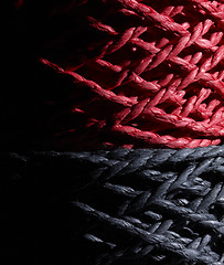 Image showing black and red twine