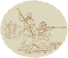 Image showing American Civil War confederate soldier fighting