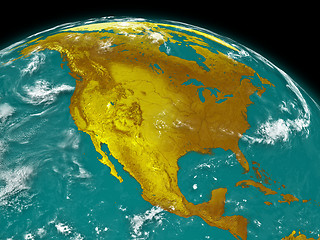 Image showing North America on Earth