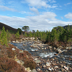 Image showing Cairngorms mountains, Gleann Laoigh Bheag, Scotland in spring