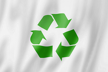 Image showing recycling symbol flag
