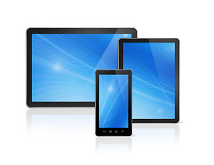 Image showing mobile phone and digital tablet pc