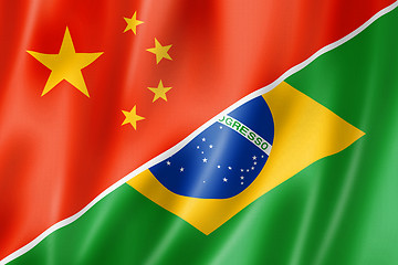 Image showing China and Brazil flag