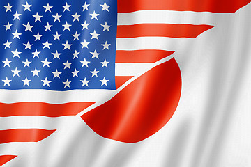 Image showing USA and Japan flag