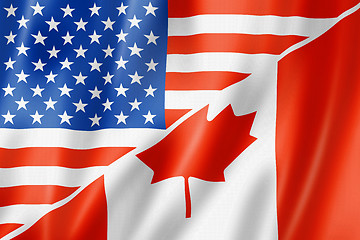 Image showing USA and Canada flag