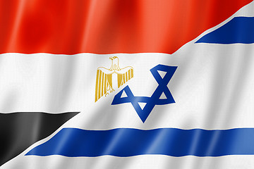 Image showing Egypt and Israel flag