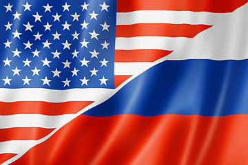 Image showing USA and Russia flag