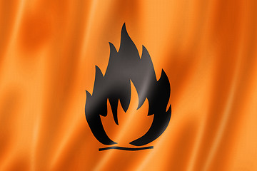 Image showing Flammable icon flag