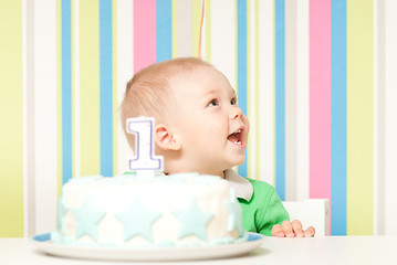 Image showing one year baby birthday party