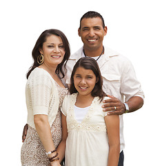 Image showing Hispanic Family Isolated on White