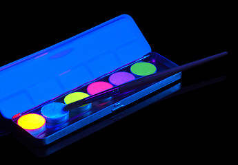 Image showing fluorescent watercolors