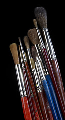 Image showing used paintbrushes