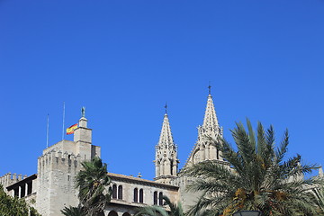 Image showing Twin spires of La Seu Cathedral, Majorca