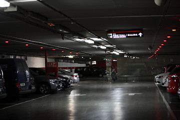 Image showing Interior of a covered vehicle parking lot