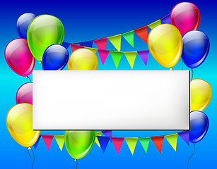 Image showing Background with color balloons 