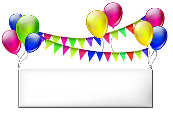 Image showing Background with color balloons 