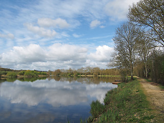 Image showing Nantes to Brest canal in spring, Guenrouet area