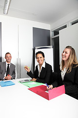 Image showing Motivated young businesswomen