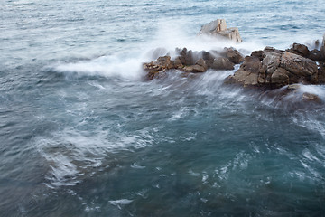 Image showing rocky and the waves