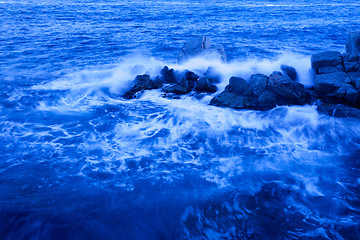 Image showing rocky and the waves