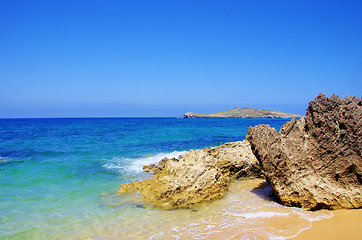 Image showing Rocks and sea at Pessegueiro beach